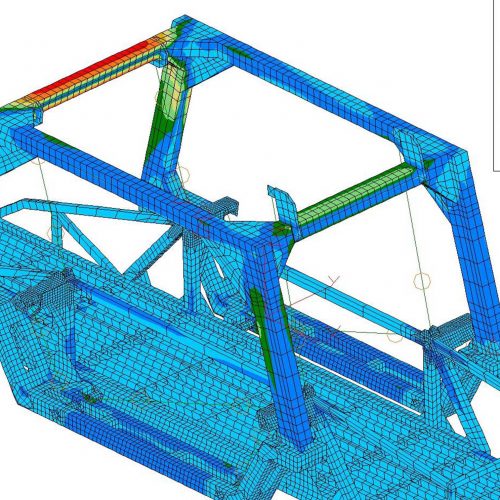 Modelo de elementos finitos de una estructura
