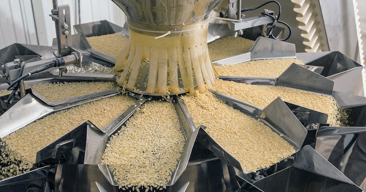 Industria de alimentos — pesadora multicabezal